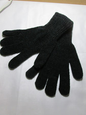 Acrylic Ladies Knit Black Unlined Gloves, One Size Fits All, New w/ Tag