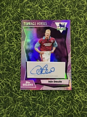 Iain Dowie Auto /50 Topps Decades 1990s Terrace Heroes West Ham United