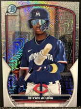 Bryan Acuna 2023 Bowman Chrome Prospects Mojo Refractor Image Variation SP