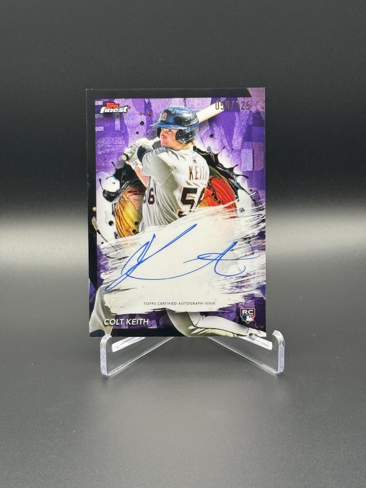 2024 Topps Finest Autograph Colt Keith Purple Refractor #FA-CK 50/125