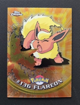 Flareon #136 | Topps Chrome | Series 2 | NM+ Zustand | Pokemon