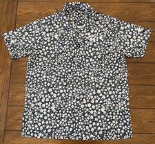 Bad Birdie Golf Polo Shirt Mens XL Floral Print Stretch Performance Teal