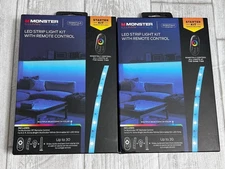 Monster Illuminessence LED Strip Light Kit 2-Pack Starter Kits w/ Remote NWT