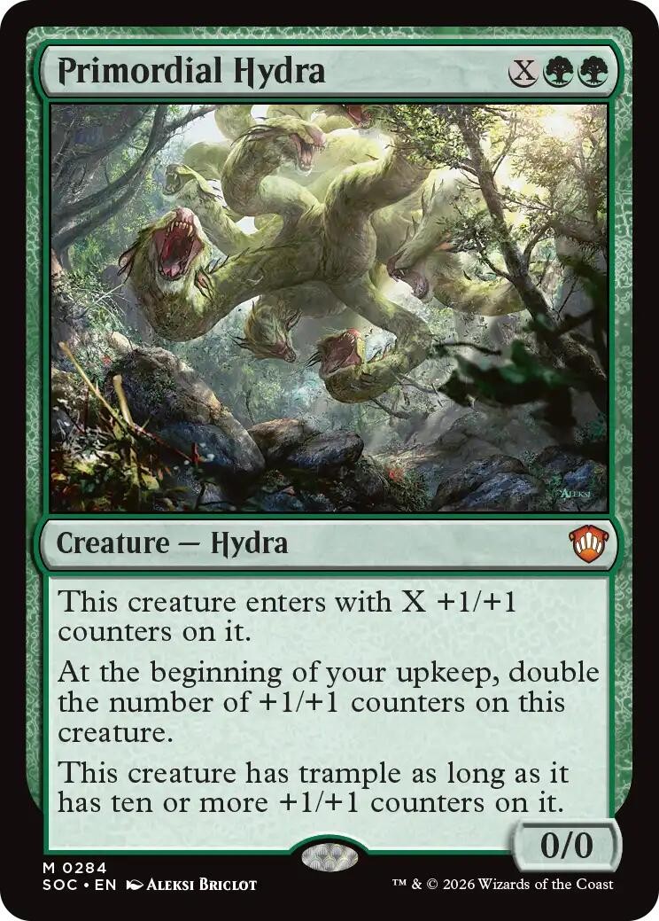 Primordial Hydra (284) ( NM) Commander: Secrets of Strixhaven MTG SOC