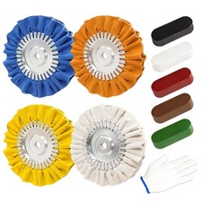 Tnisesm 8" Airway Buffing Wheels for 4.5" Angle Grinder, 5/8'' Arbor Hole