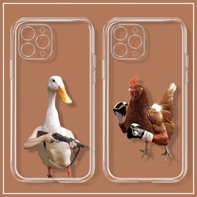 Funny Duck Chicken Case for Apple iPhone 17 16 15 14 13 12 11 Pro Max Plus Air