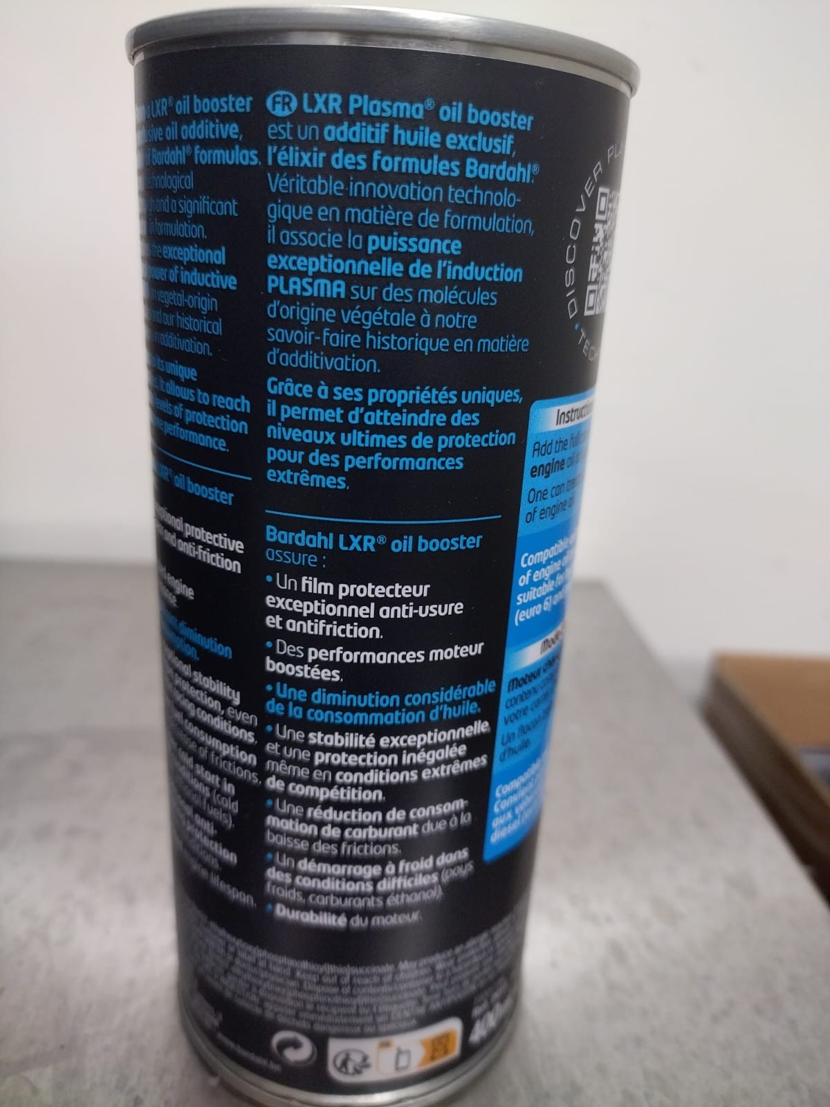 Additif huile Plasma Oil Booster 2011 pour moteur essence et diesel 250ml