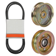Mower Deck Belt & Idler Pulley Set Fits John Deere LA115 LA120 LA125 LA135 S240
