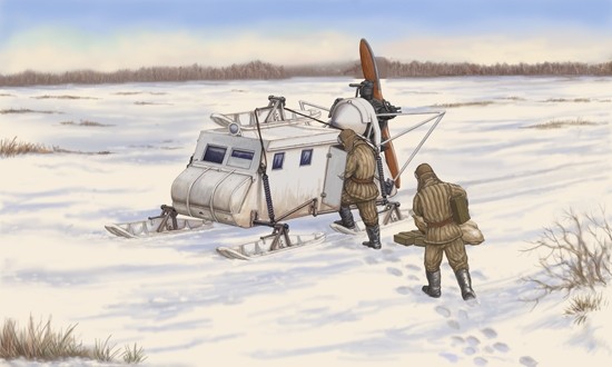 1:35 Trumpeter Kit Soviet Nkl-16 Armoured Aerosan TR02337 Modellbau-image