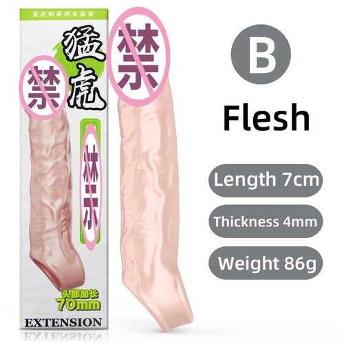 Bigger-Male Penis Extender Enlarge Enhancer Extension Sheath Sleeve Girth Condom - Picture 29 of 33