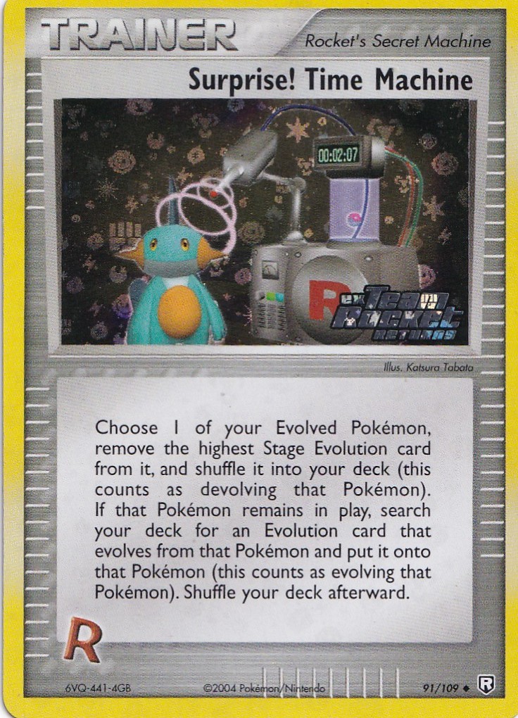 Surprise! Time Machine Reverse Holo Stamped Team Rocket Returns 91/109 NM