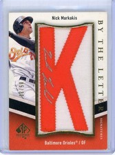 2009 Upper Deck SP Authentic By the Letter Autograph #BTL-MR Nick Markakis 5 /30
