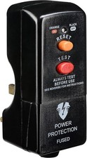 Masterplug RCD Safety Adaptor Non-Latching 112x72.3x50.5 mm Black 13 Amps