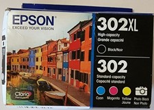 Epson 302XL Black Cyan Magenta Yellow Printer Ink Cartridges New Exp 06/2028