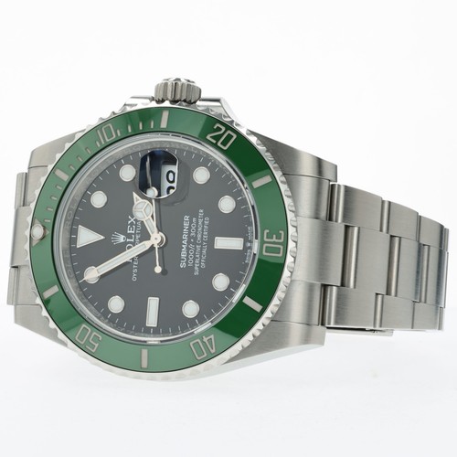 Rolex Submariner Date Black Dial Green Ceramic Bezel 