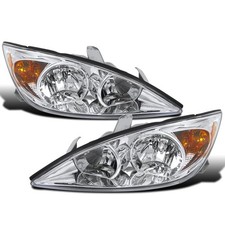 For 2002-2004 Toyota Camry Us Spec Replacement Headlights Assembly Pair Chrome