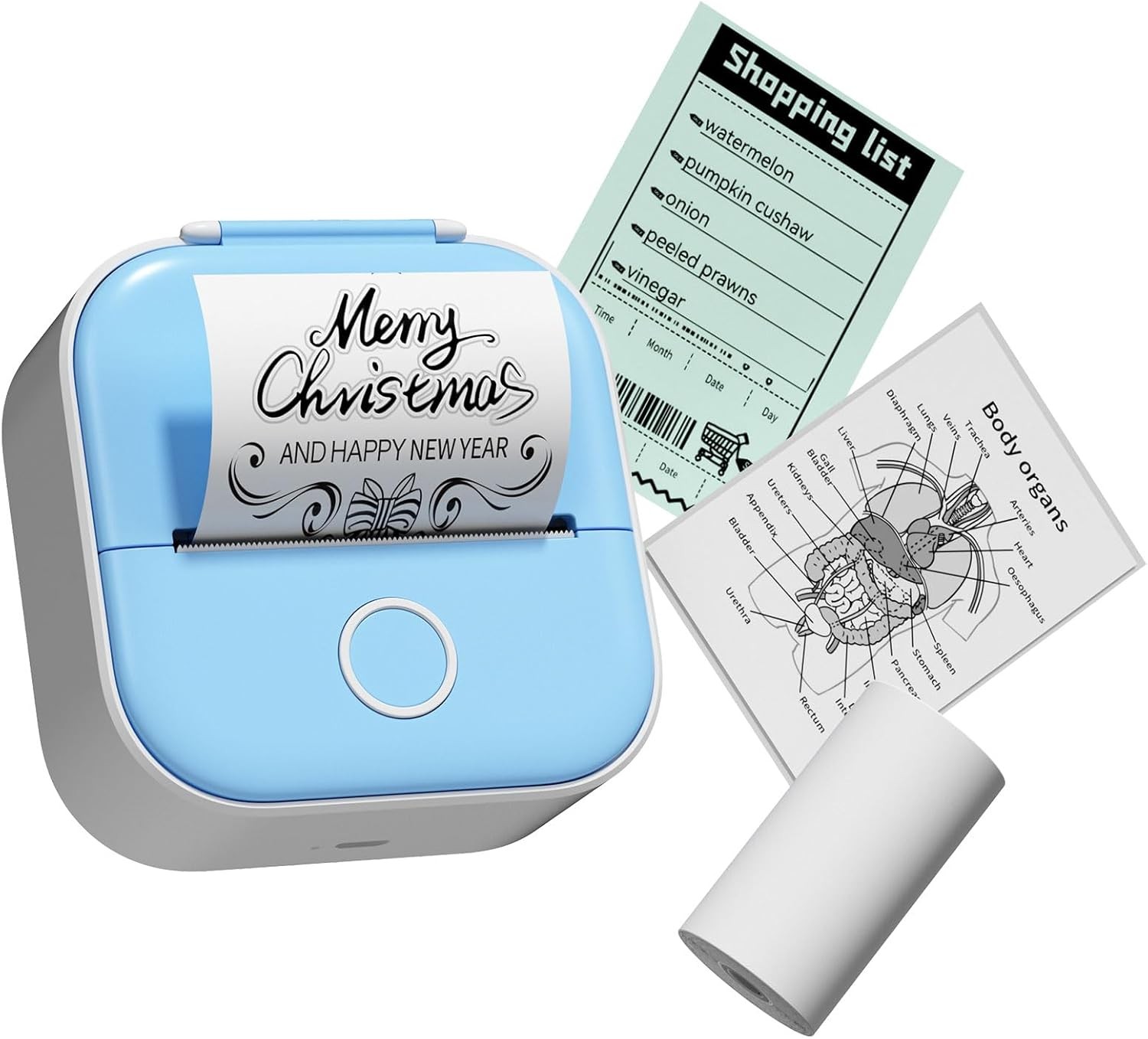 Memoking T02 Mini Printer print pod 2.0 with a set sticker paper for Christmas. Available Now for $21.99