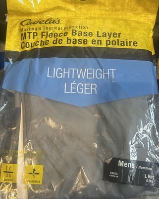 Cabela's Lightweight MTP Fleece Base Layer Pants M Long