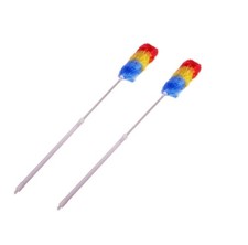 2pc 80cm DUSTER TELESCOPIC ANTI STATIC EXTENDABLE HANDLE FEATHER BRUSH UK SELLER