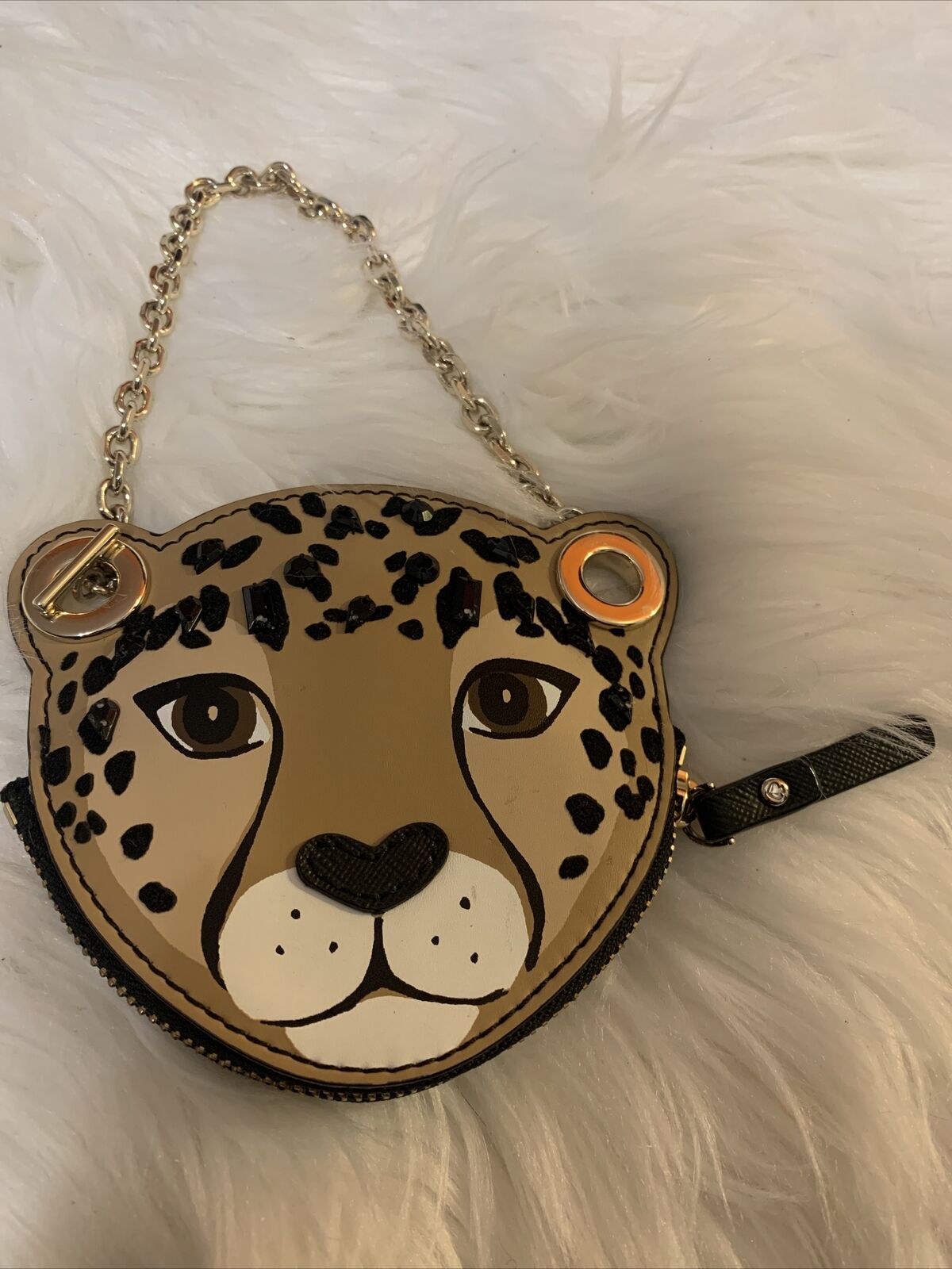 Kate Spade Leopard /Rose Design Coin Purse by Kate Spade NY Leather And  Chain 98687235655 | eBay