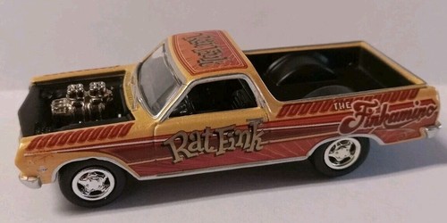 Johnny Lightning Rat Fink Custom 65 Chevy El Camino Pro Street Drag Rubber Tires