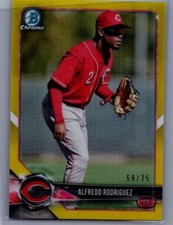2018 Bowman #BCP26 Alfredo Rodriguez Chrome Prospects Yellow Refractor