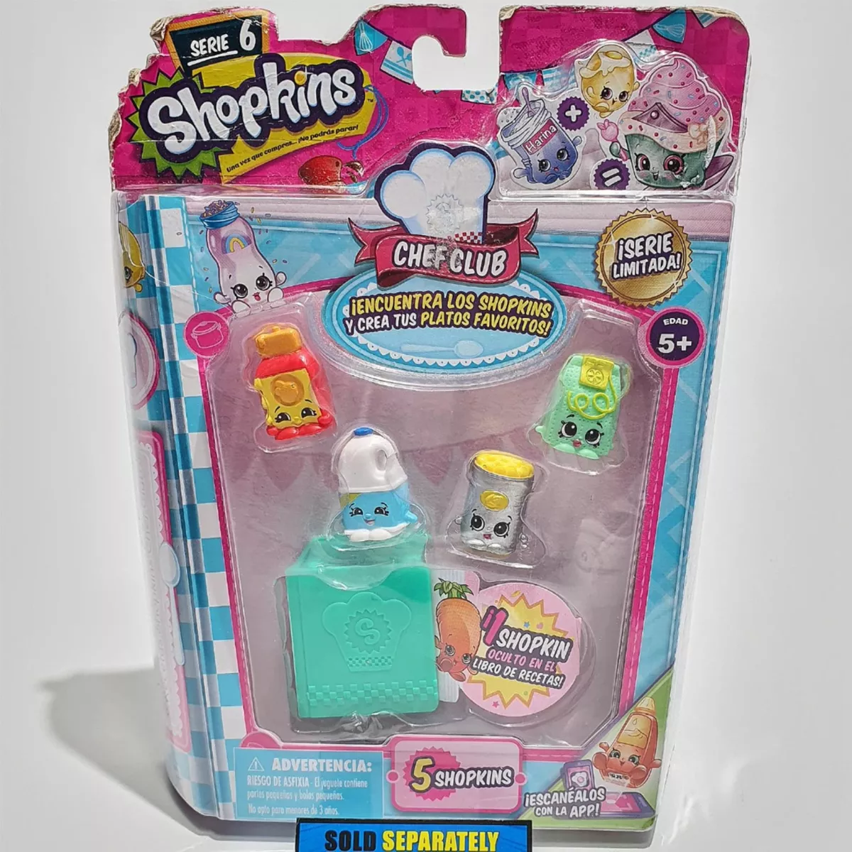 Shopkins Chef Club 5 PACK limited season 6 new Spanish wording