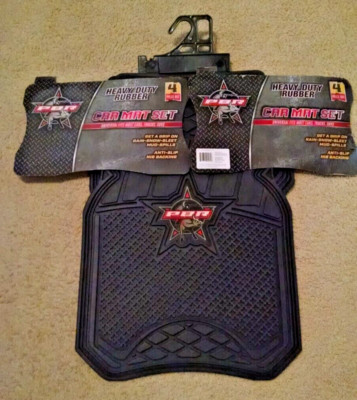 PBR Car Mat Set New 4 Pc Professional Bull Riders Rubber NWT Mr Brands 01531