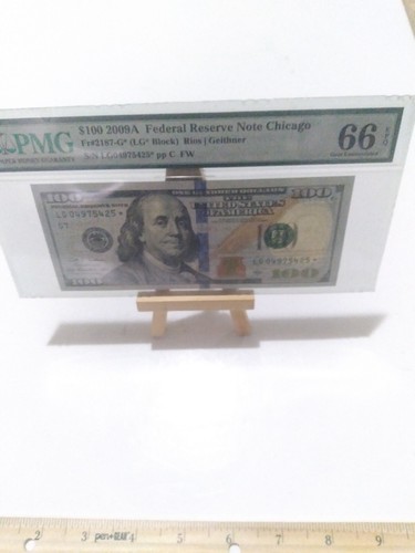 PMG Gem Uncirculated 66EPQ Fr. 2187-G* $100 2009A Federal Reserve Star Note