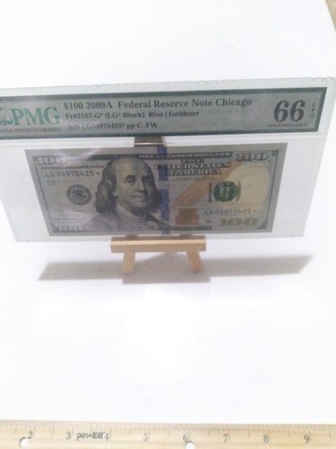 PMG Gem Uncirculated 66EPQ Fr. 2187-G* $100 2009A Federal Reserve Star Note - Picture 1 of 4