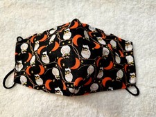 Creepy Owl Handmade Washable Mask Face Cover w/ Filter Pocket B2G1 FREE
