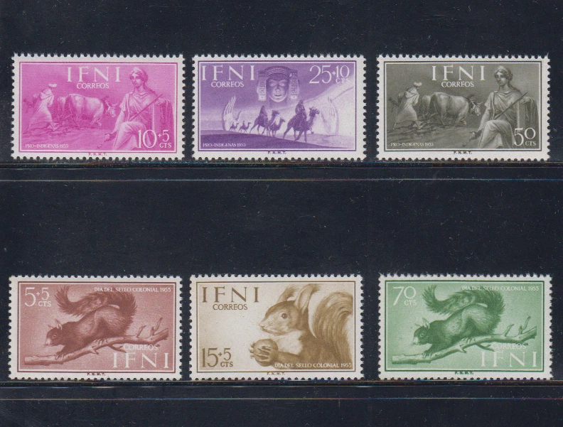 IFNI ESPAÑA SPANIEN ESPAGNE AÑO 1955 NUEVO COMPLETO MNH SPAIN -EDIFIL 122/27