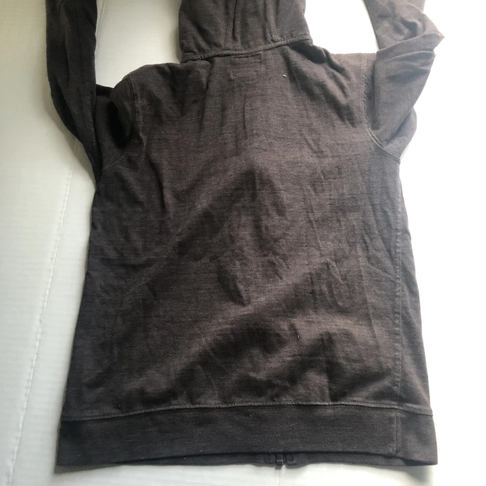 Sudadera con capucha Quicksilver marrón cremallera completa niños talla M A2003 Foto 3 de 4