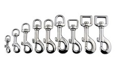 Bolzenkarabiner Zinkdruckguss silber Drehwirbel Hundeleine Outdoor Haken