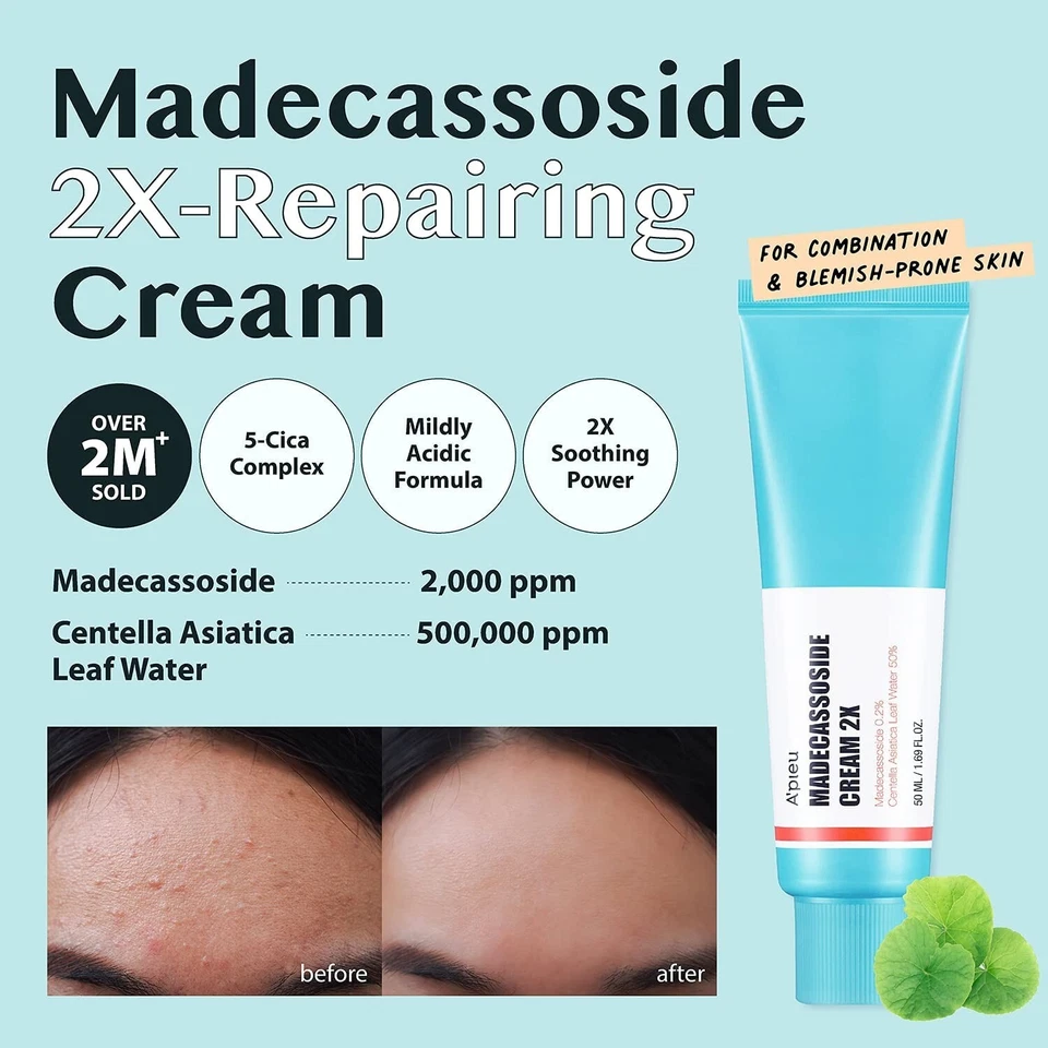 Crema Madecassoside A'PIEU 2x (1,69 fl oz) - para piel mixta y propensa a manchas Foto 2 de 4