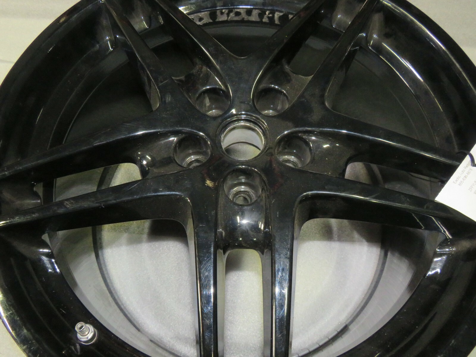 Ferrari F430, Rear Wheel, Black, Damage / Prior Repair, Used, P/N 194266