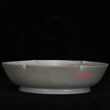 7.4" old retro song dynasty huizong mark ru kiln porcelain kui mouth brush wash