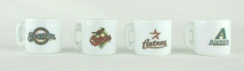 MLB Baseball Teams Mini Miniature Ceramic Coffee Mugs Team Logo Cups- Set of 4 - Picture 12 of 12