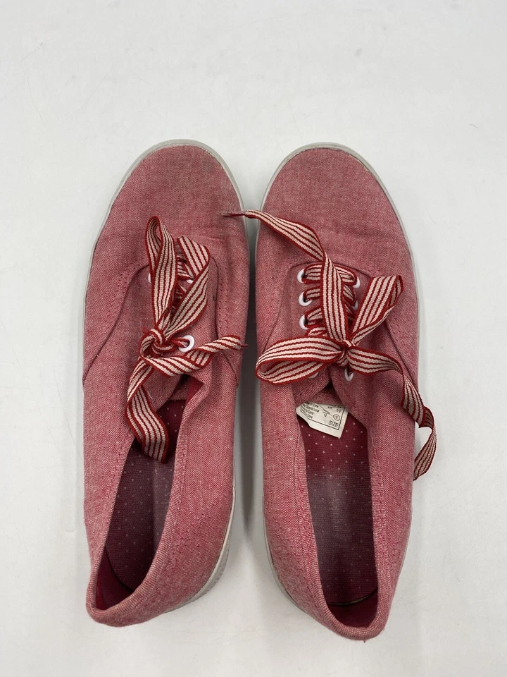 City Sneaks Red Pink Sporty Comfort Gym Tennis Shoes Athletic Womens Size 7 Used - Imagem 3 de 4