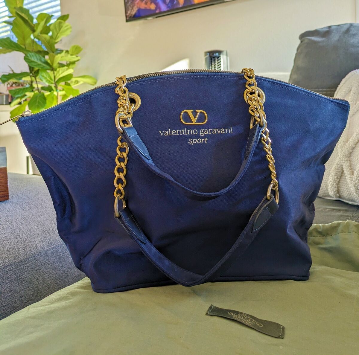 Vintage Valentino Garavani Sport Nylon Chain Tote Bag | eBay Vintage Valentino Garavani Sport Nylon Chain Tote Bag | eBay