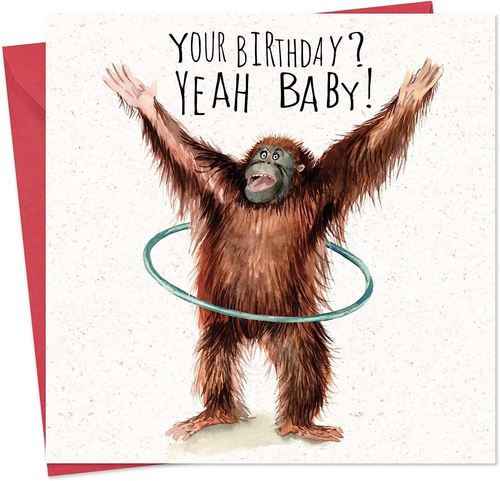 Funny Birthday Card Orangutan - Funny Card Birthday - Happy Birthday Card - Funn - 第 1/7 張圖片