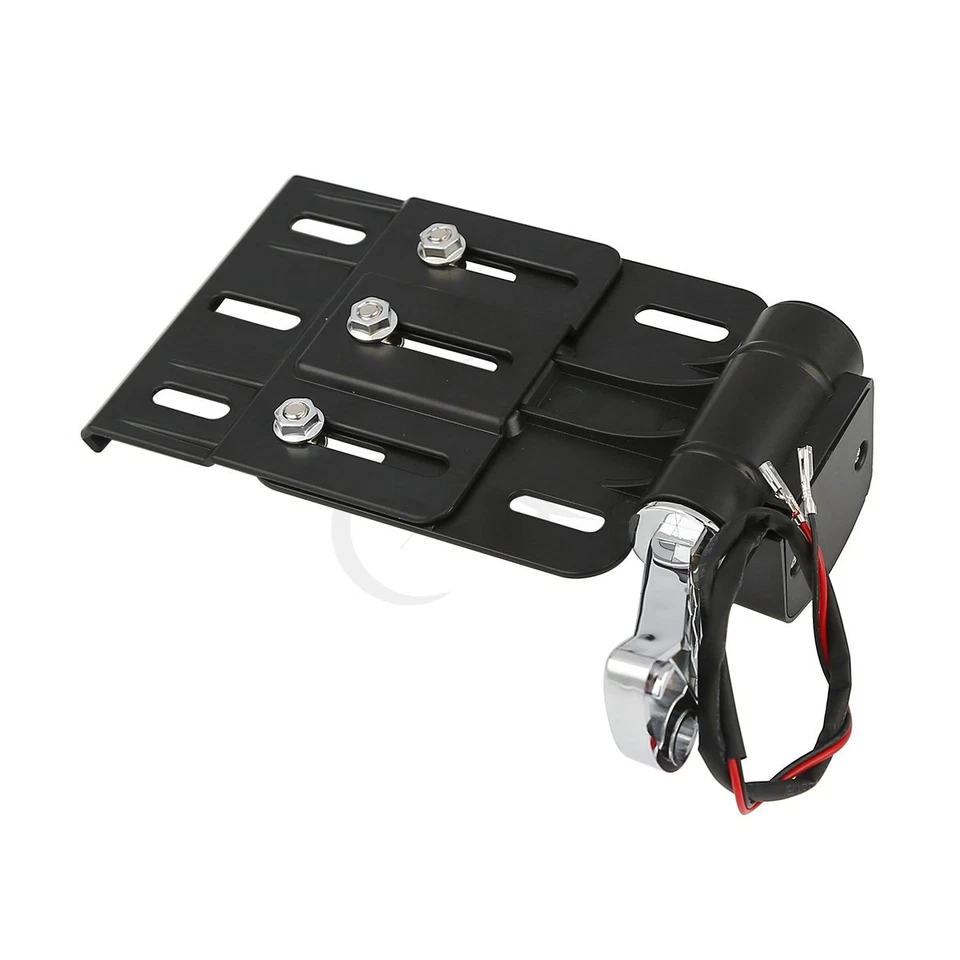 LED Light Side Mount License Plate Fits For Harley Sportster 883 Custom XL883C - Image 3 of 4