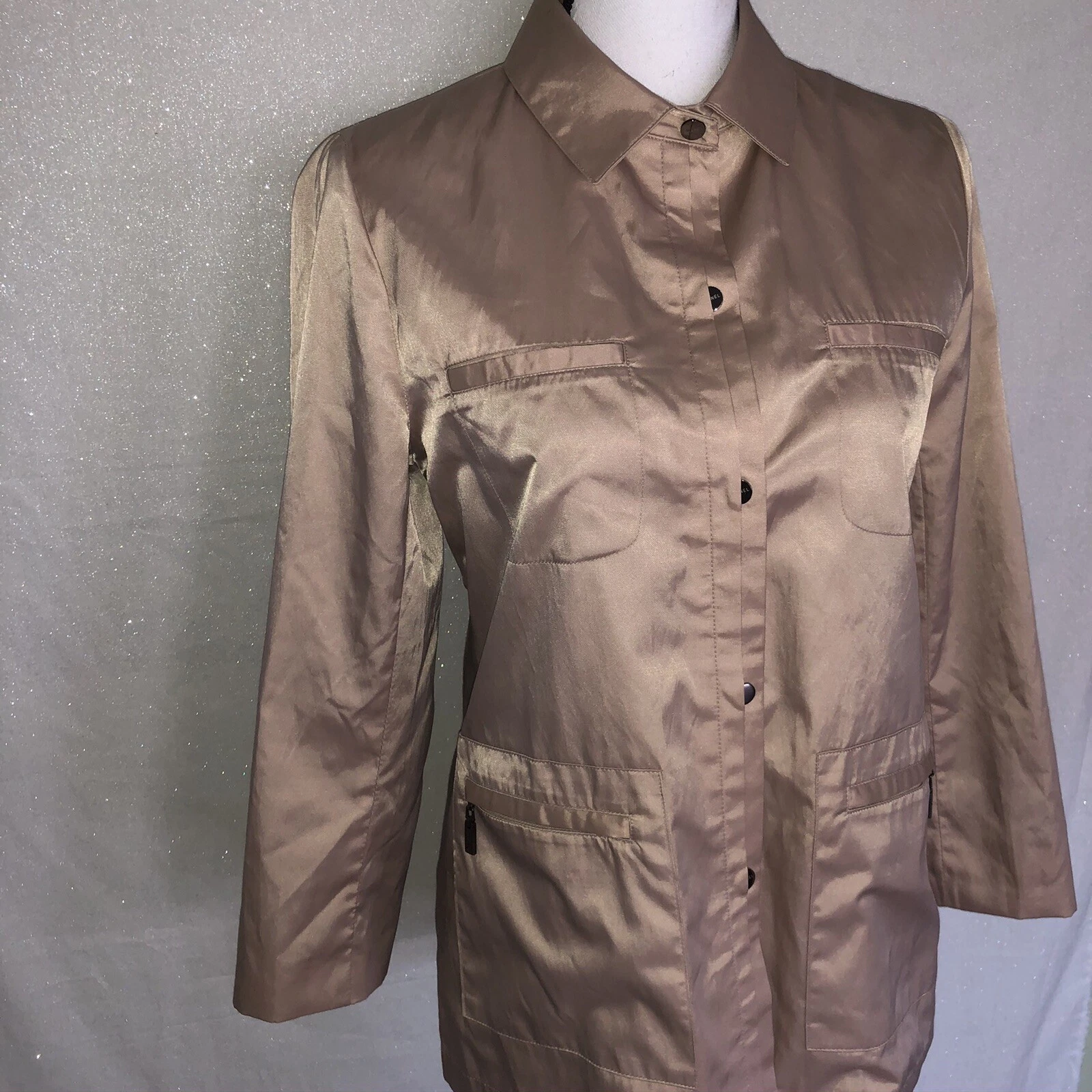 Giacca vintage CHANEL marrone minimalista preppy logo bottoni taglia small