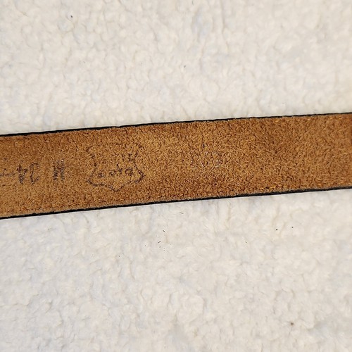 Men's Worn & Cracked Genuine Leather Black Belt Size 34-38 READ - Picture 16 of 24