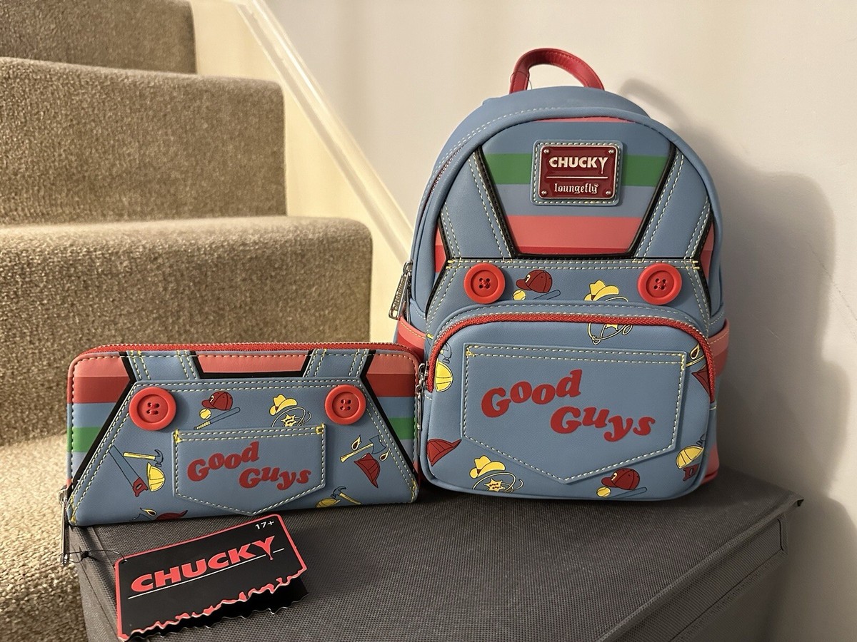 Loungefly Childs Play Chucky Cosplay Mini Backpack And Wallet Set- NWT Loungefly Chucky Cosplay Mini Backpack & Wallet Set Child main image 3