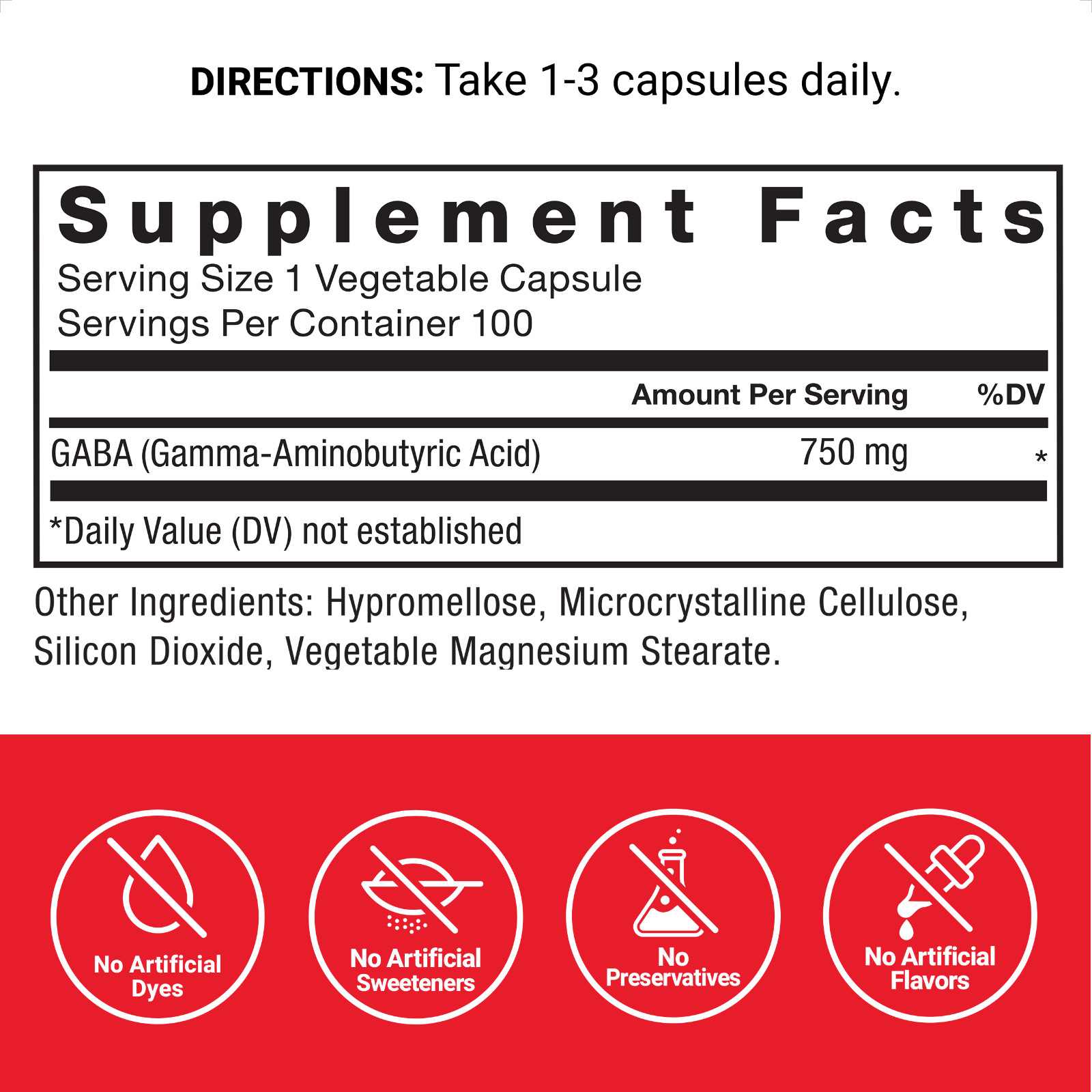 FORCE FACTOR GABA 750mg Capsules,  Support Calm, Relaxation, Sleep, & Focus