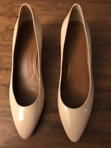 blush block heel pumps