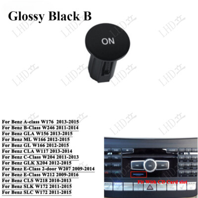 CD Audio Play Control Button Cover For Benz W117 W204 X204 W218 Glossy Black B