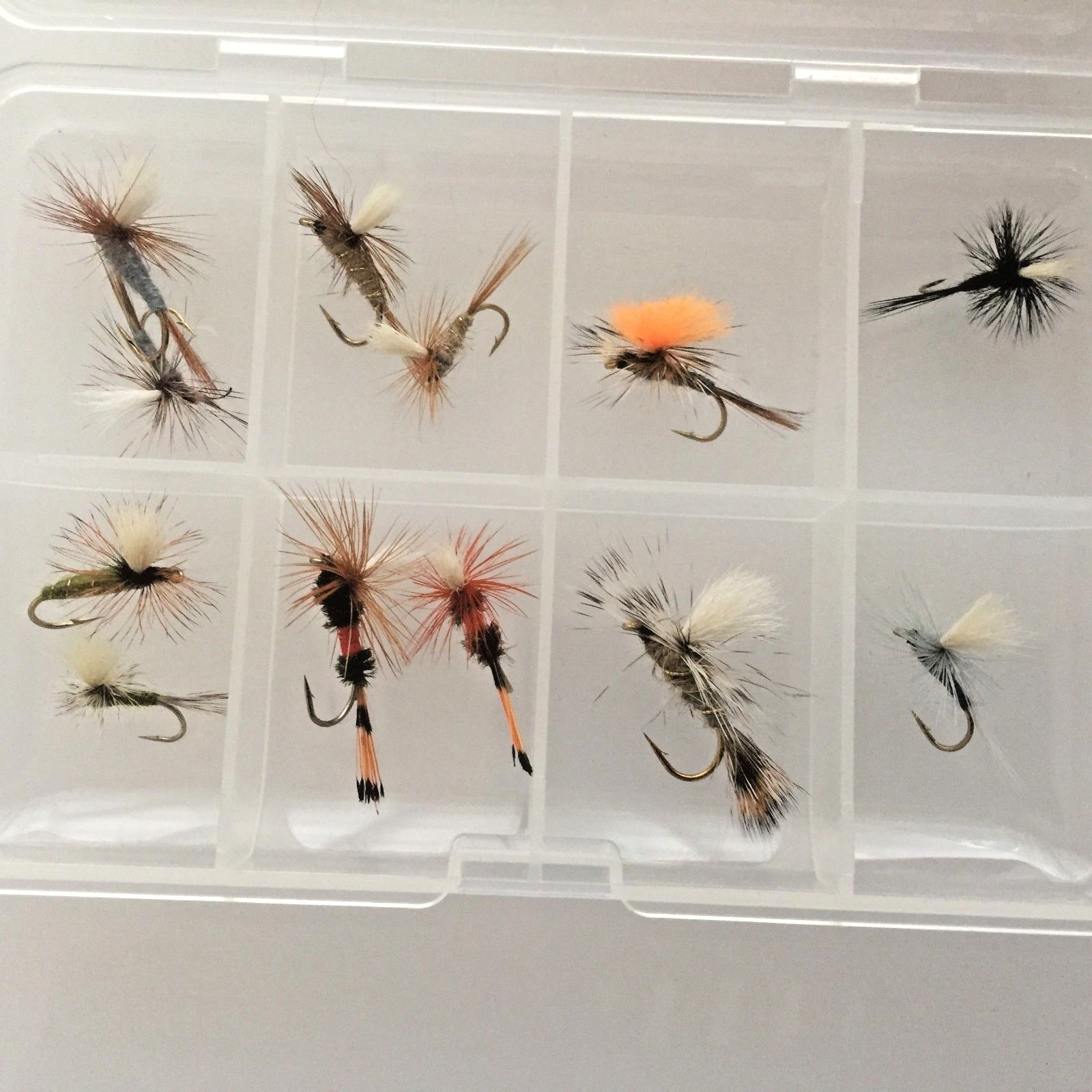 Fly Fishing Flies PARACHUTE DRY Fly Selection Box of 12 Flies Pack #157
