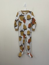 Carters One Piece Footed Zip Up Soft Fleece Pajama Jumpsuit  Acorns Fall  4T